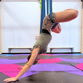 Aerial yoga in Penticton at Steady Effort Yoga Wellness Sound.