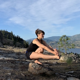 Yoga teacher Darcie Johnson teaches classes at Steady Effort Yoga • Wellness • Sound.