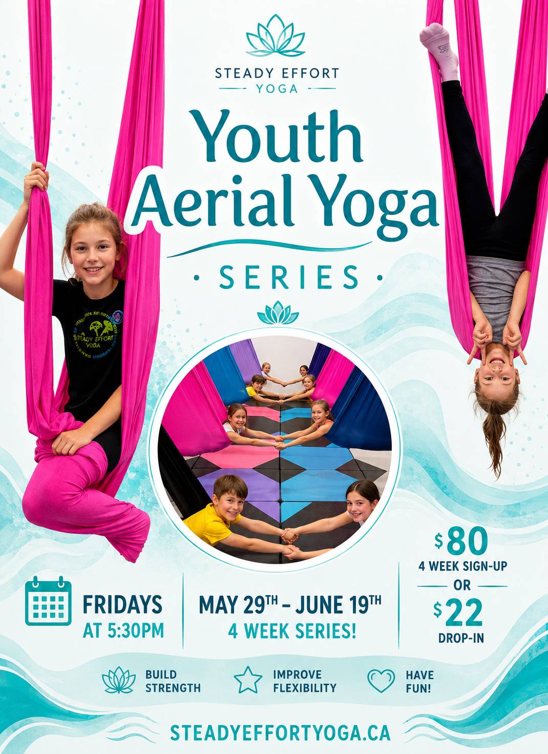 Youth Aerial Yoga Series - Aerial Vibes - Move & Chill at Steady Effort Yoga • Wellness • Sound
