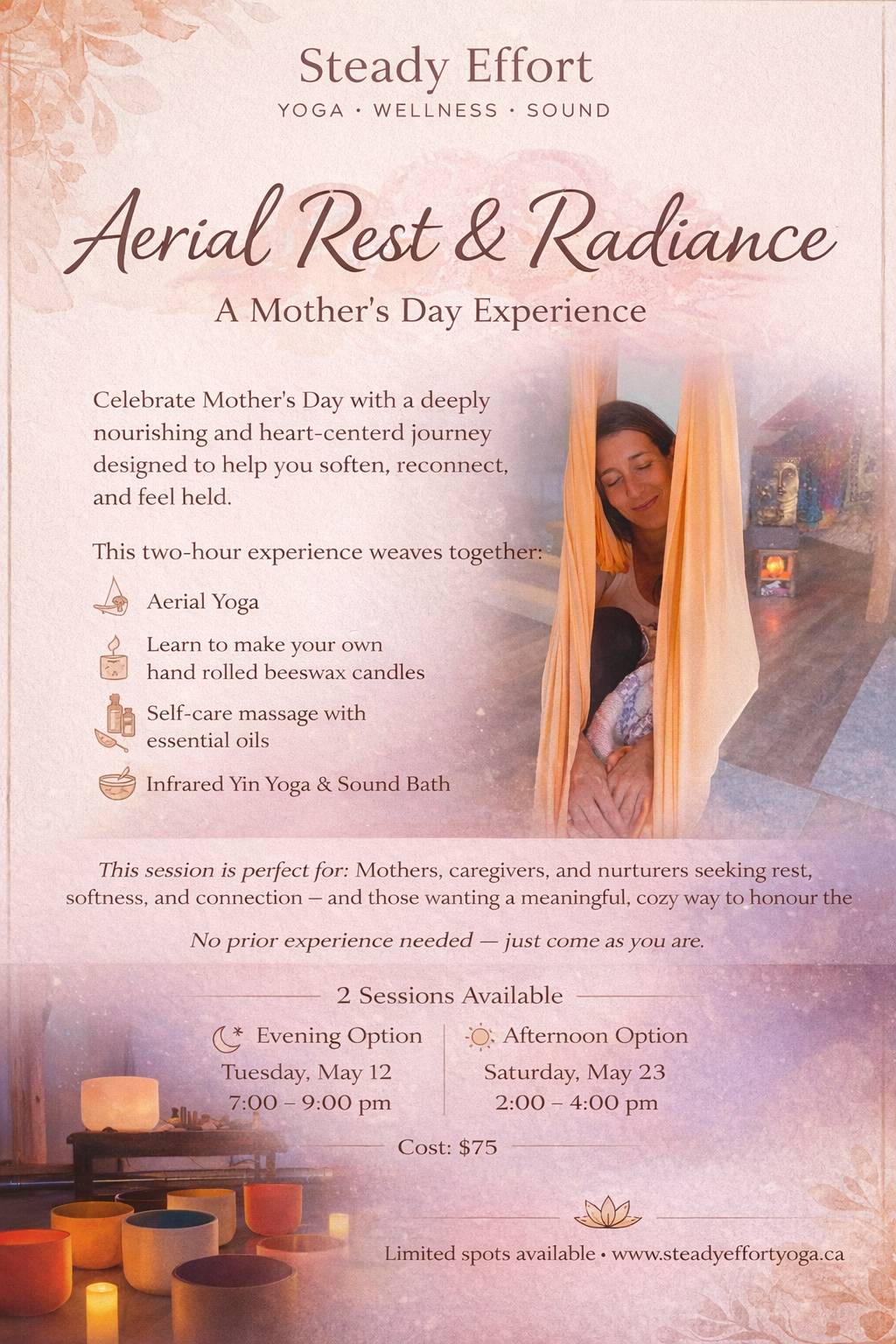 Mothers Day events in Penticton at Steady Effort Yoga • Wellness • Sound