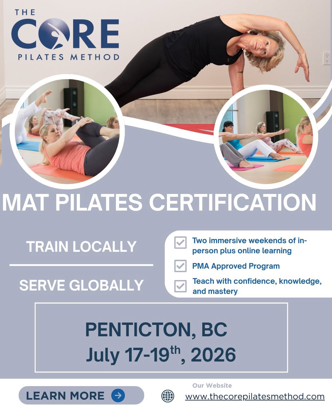 Mat pilates certification with Rhona Parsons at Steady Effort Yoga • Wellness • Sound