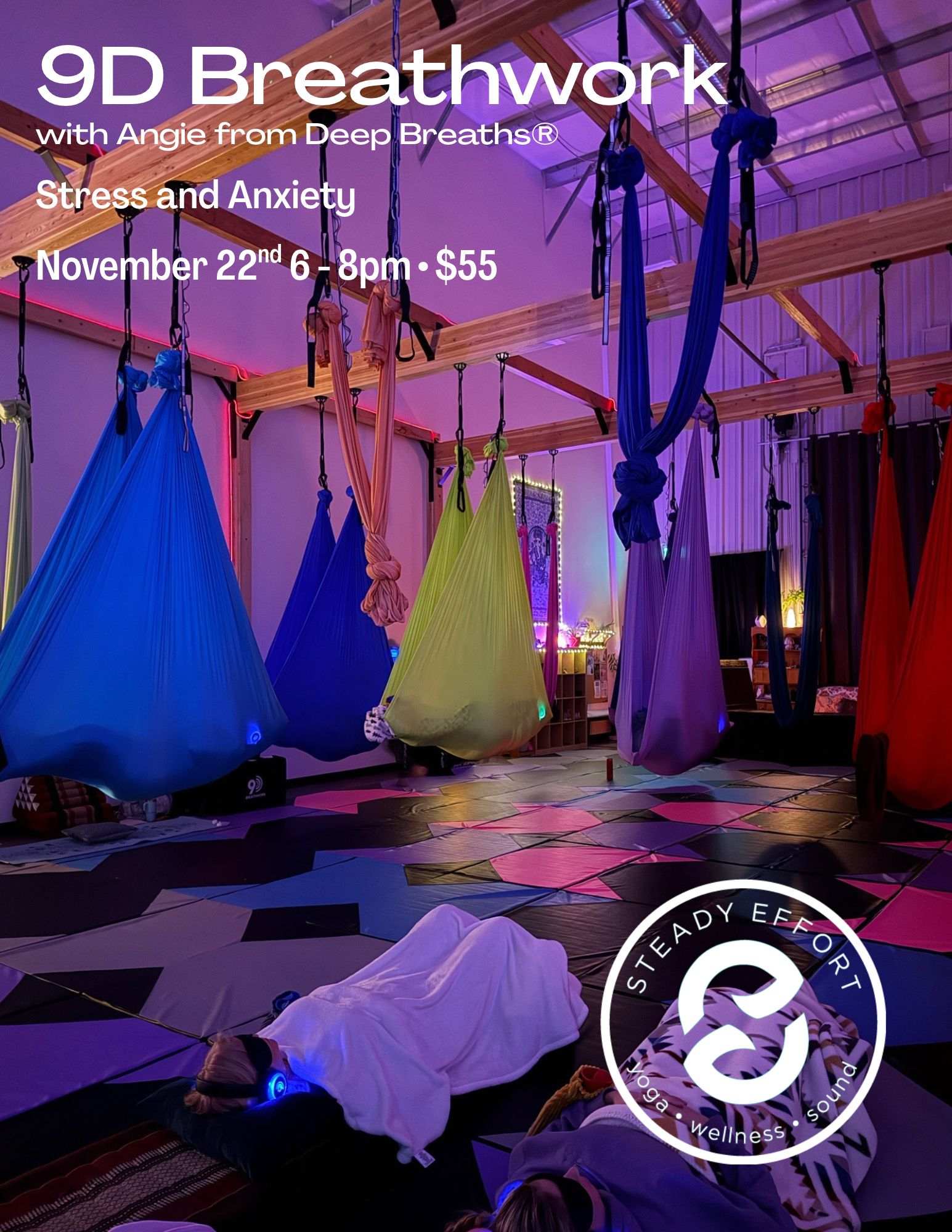 9D Breathwork with Angie from Deep Breaths® at Steady Effort Yoga • Wellness • Sound.