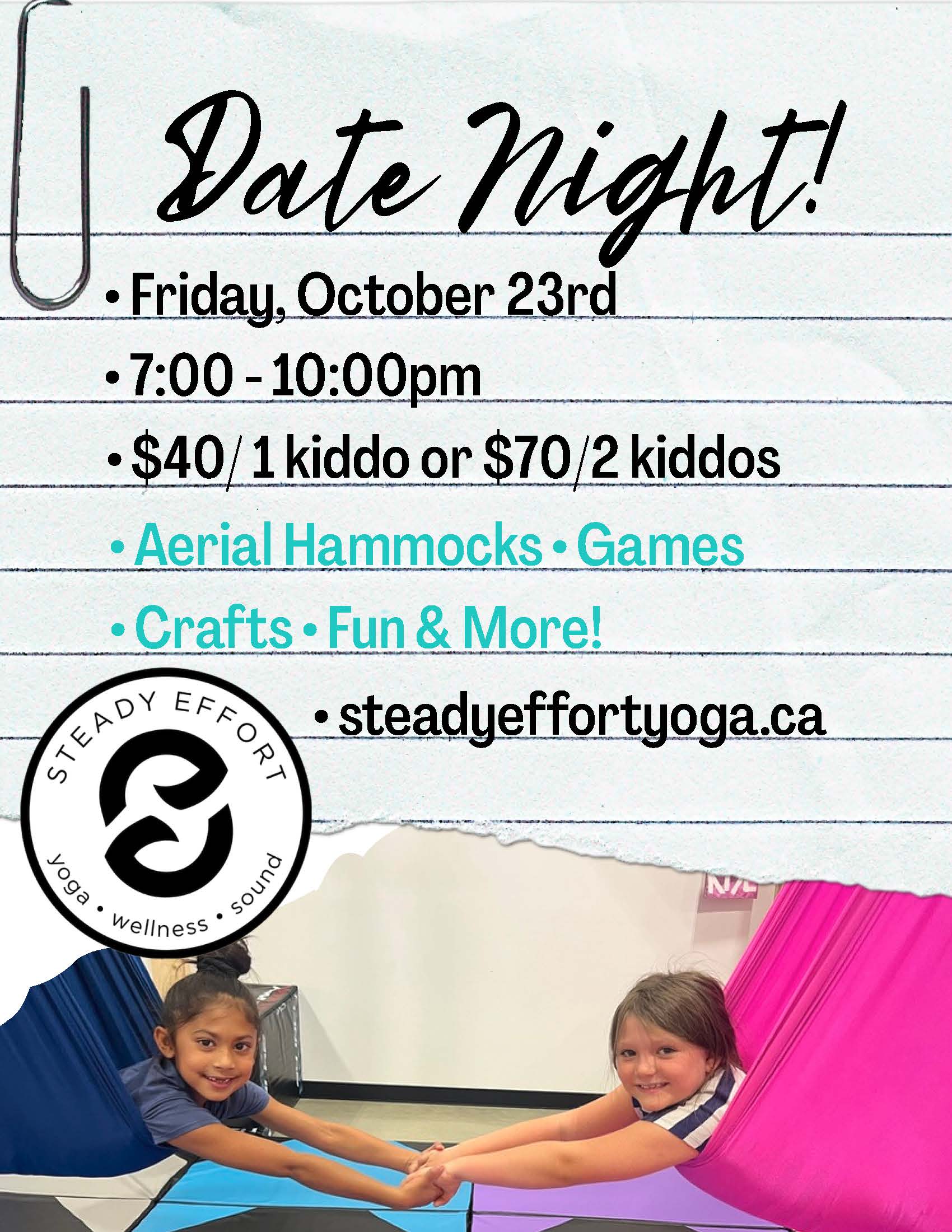 Date Night in Penticton at Steady Effort Yoga • Wellness • Sound.